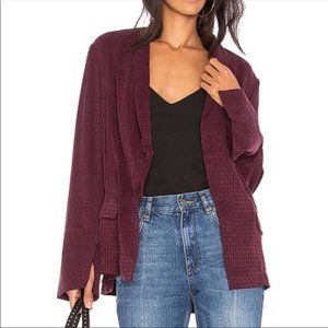 Free People Bonnie Houndstooth Jacquard Blazer